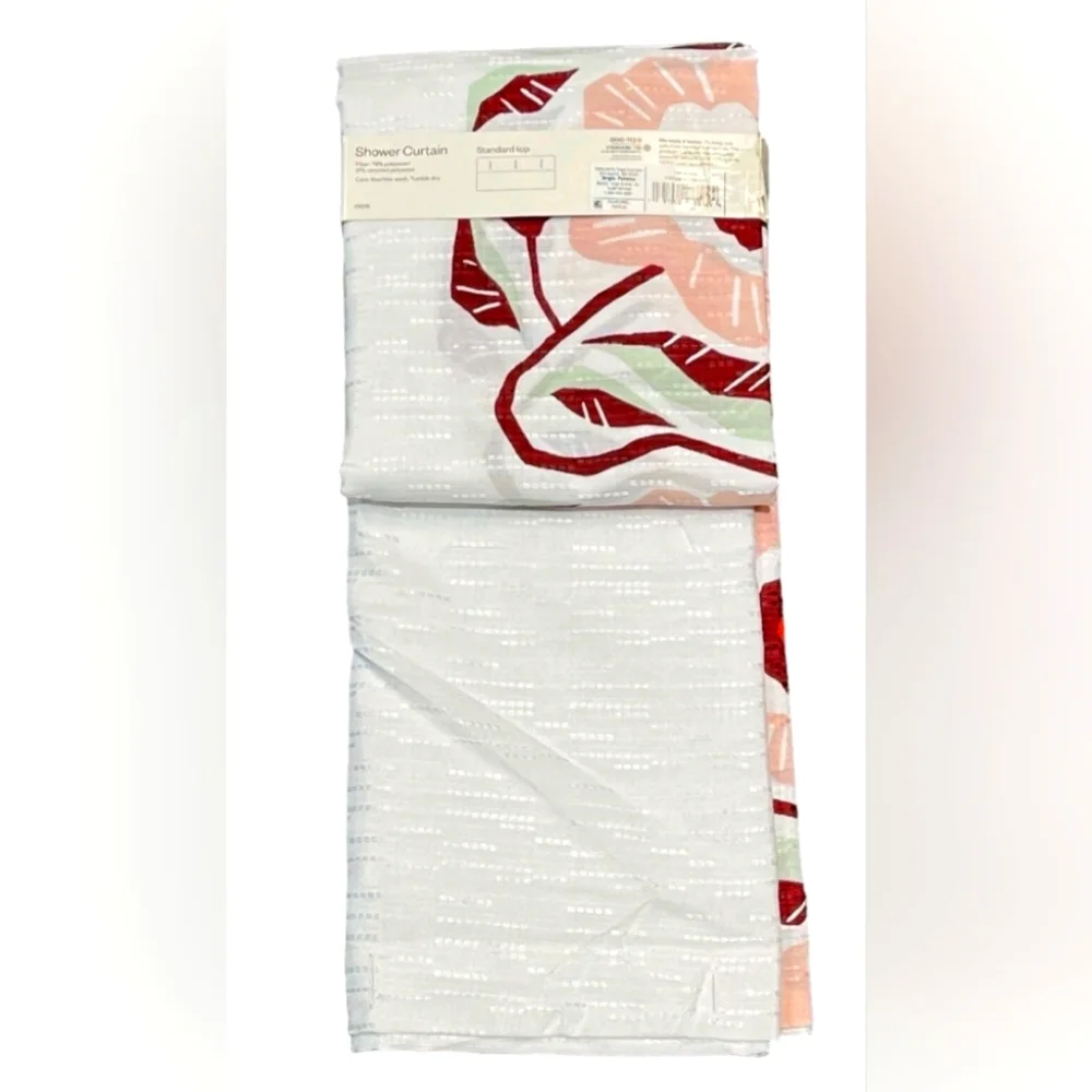 Room Essentials Folk Floral Shower Curtain New
